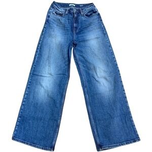 BP Nordstrom High Rise Baggy Wide Leg Jeans Medium Wash‎ Blue 27 BP502938MI